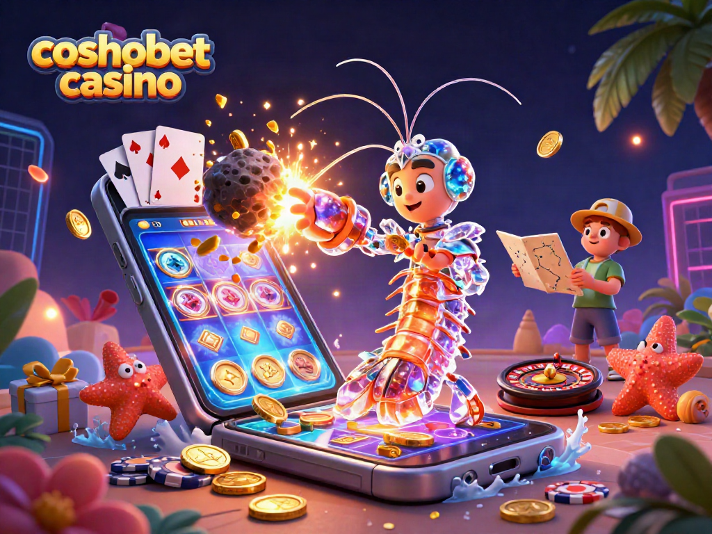 Experience thrills at Cosmobet Casino as a galactic samurai and starfish navigate gaming challenges.