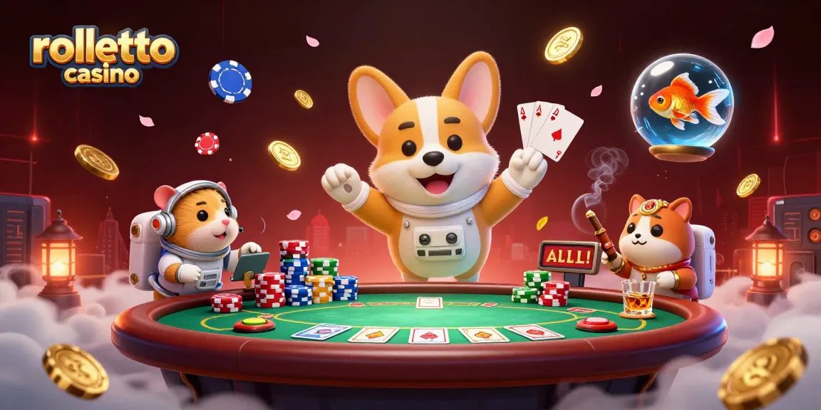 Experience rolletto casino excitement with this lively scene of gaming action in space.