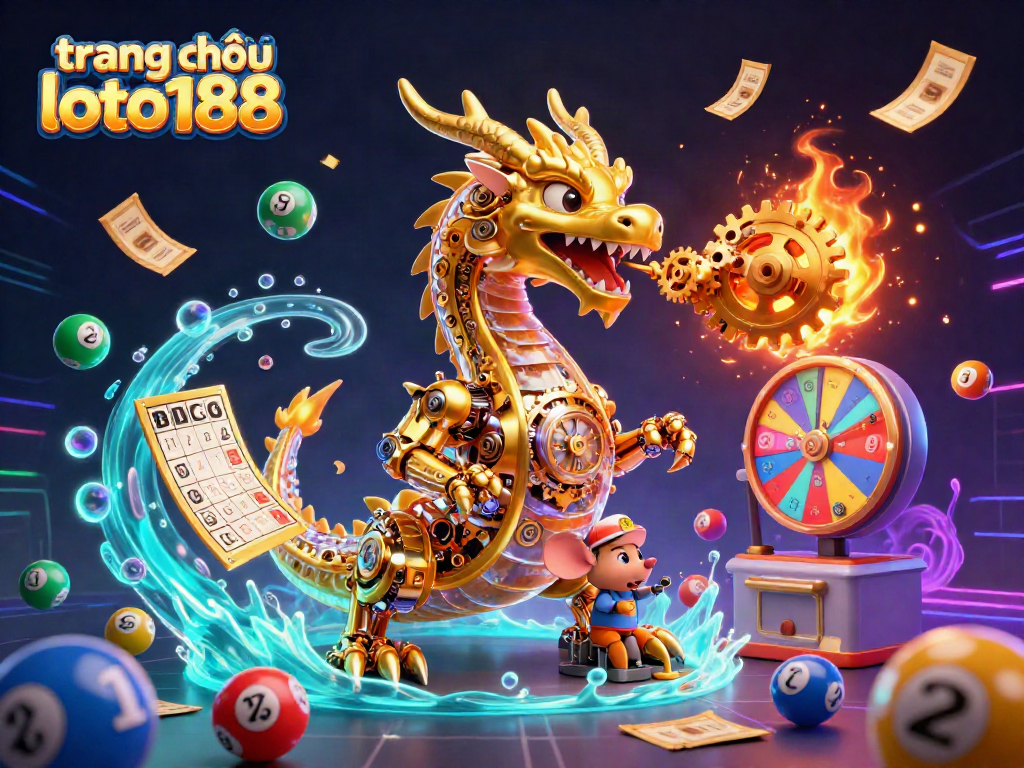 Engage with the thrilling world of winning strategies on trang chủ loto188 with dynamic lottery elements and a stunning dragon.