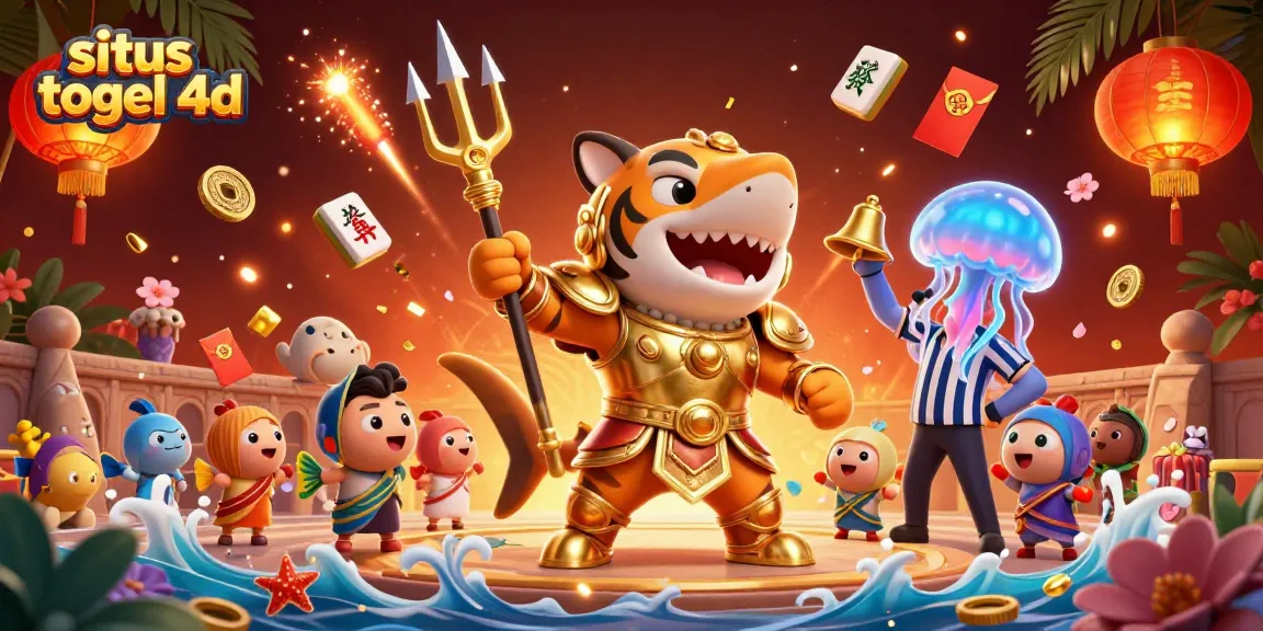 Experience the excitement of situs togel 4d with colorful illustrations of casino games and immersive characters.