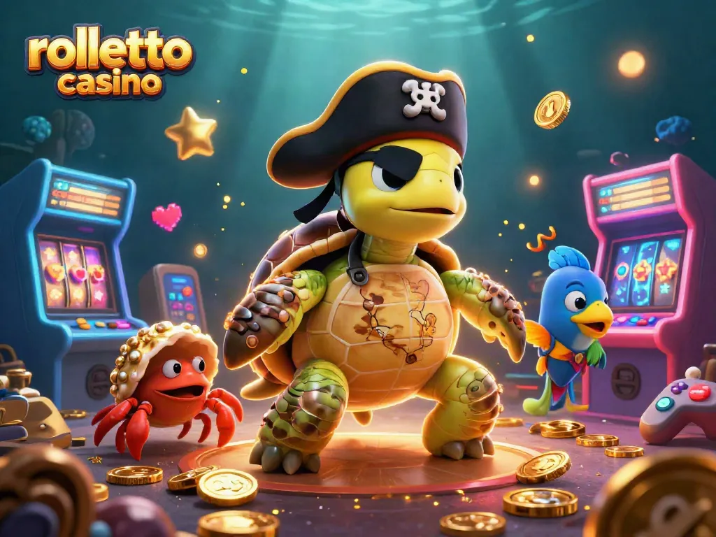 Engage in thrilling gameplay at rolletto casino amidst vibrant 3D gaming elements and underwater treasures.
