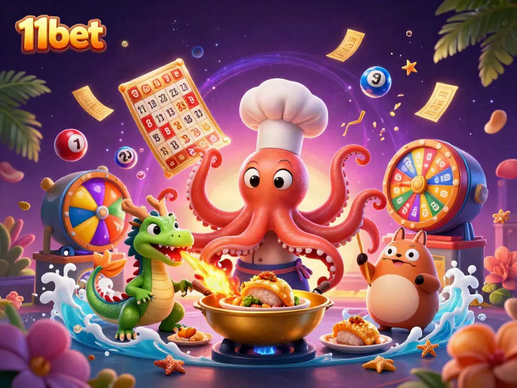 Experience thrilling gameplay at 11bet with vibrant characters and dynamic casino elements.