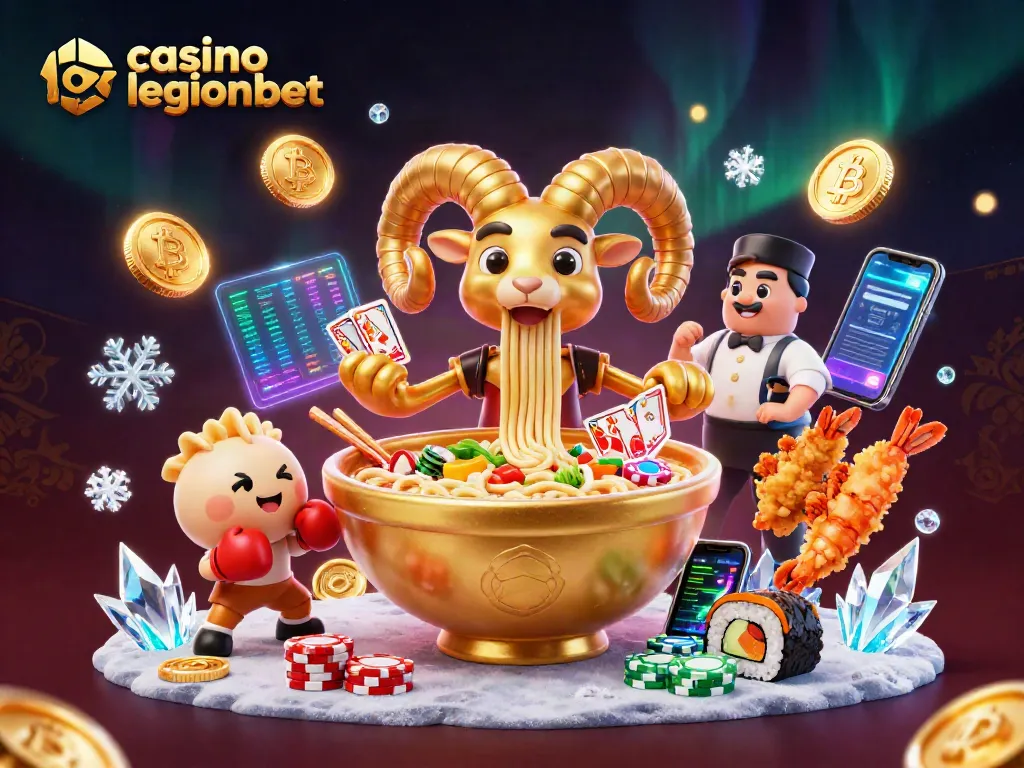 Join the excitement at casino legionbet with a giant ramen bowl dealer, offering thrilling card games.