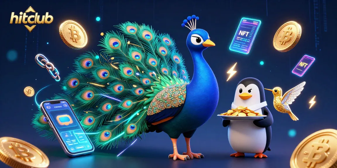 Engage in excitement at hitclub with 3D cartoon characters amidst vibrant casino elements.